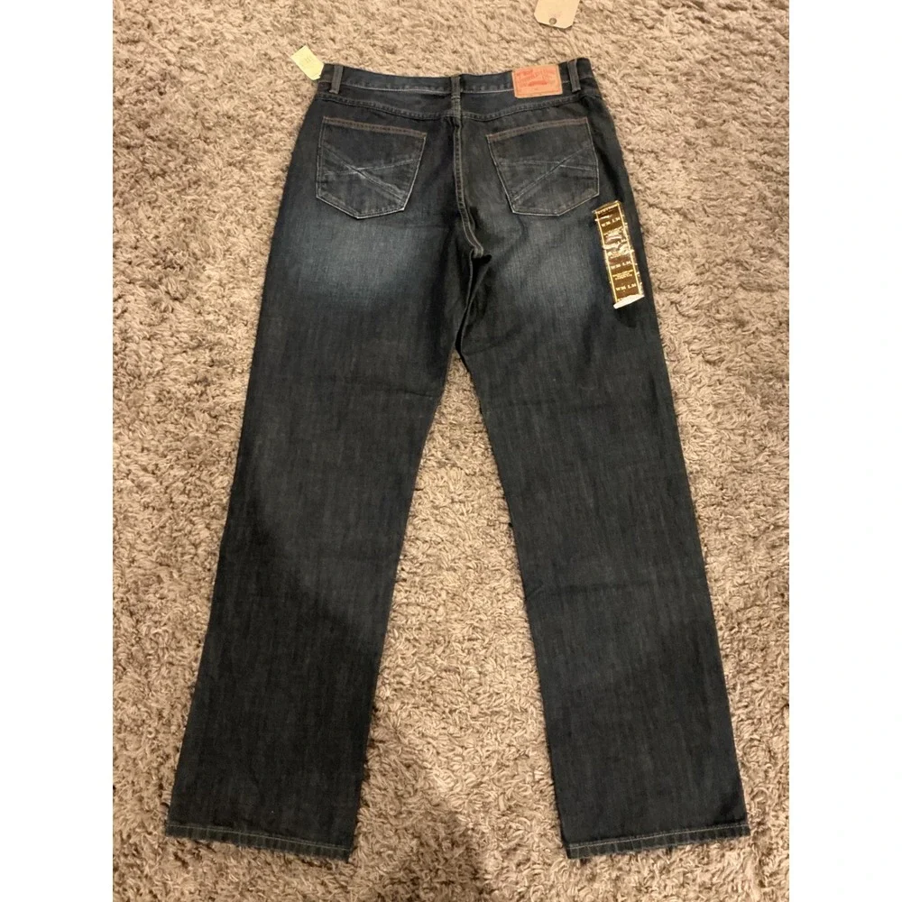Stetson Mens No.‎ 1520 Standard Straight Leg Jeans Dark Wash Denim 36x34 NWT